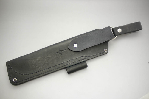 TKC: #W ESEE-6 / RAT-7 Pouch Style Leather DANGLER Sheath Black, RH, Firesteel Loop TKC: #W ESEE-6 / RAT-7 Pouch Style Leather DANGLER Sheath Black, RH, Firesteel Loop