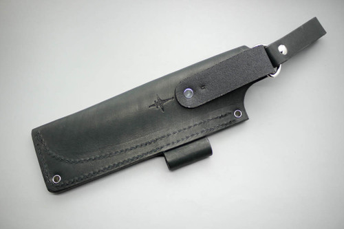TKC: #U ESEE-5 / RAT-5 / FB-5.5 Pouch Style Leather DANGLER Sheath Black, RH, Firesteel Loop TKC: #U ESEE-5 / RAT-5 / FB-5.5 Pouch Style Leather DANGLER Sheath Black, RH, Firesteel Loop