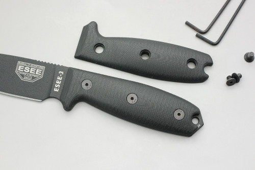 TKC: COMPACT G10 Handle for ESEE 3 / ESEE 4 - Black TKC: COMPACT G10 Handle for ESEE 3 / ESEE 4 - Black