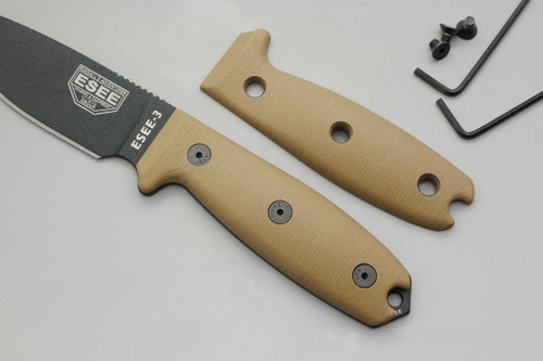 TKC: COMPACT G10 Handle for ESEE 3 / ESEE 4 - Coyote Brown TKC: COMPACT G10 Handle for ESEE 3 / ESEE 4 - Coyote Brown
