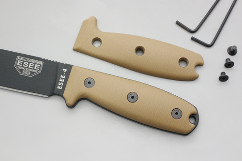 TKC: COMPACT G10 Handle for ESEE 3 / ESEE 4 - Coyote Brown TKC: COMPACT G10 Handle for ESEE 3 / ESEE 4 - Coyote Brown