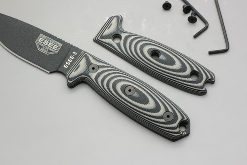 TKC: COMPACT G10 Handle for ESEE 3 / ESEE 4 - Midnite Tiger, 2X2 TKC: COMPACT G10 Handle for ESEE 3 / ESEE 4 - Midnite Tiger, 2X2