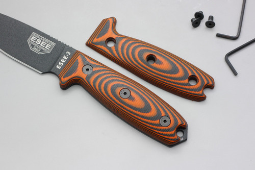 TKC: COMPACT G10 Handle for ESEE 3 / ESEE 4 - Tigerstripe, 2X2 TKC: COMPACT G10 Handle for ESEE 3 / ESEE 4 - Tigerstripe, 2X2