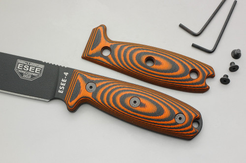 TKC: COMPACT G10 Handle for ESEE 3 / ESEE 4 - Tigerstripe, 2X2 TKC: COMPACT G10 Handle for ESEE 3 / ESEE 4 - Tigerstripe, 2X2