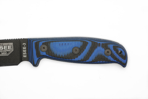 TKC: EXTENDED G10 Handle for ESEE 3 - Blue & Black TKC: EXTENDED G10 Handle for ESEE 3 - Blue & Black