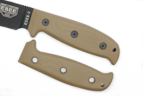 TKC: EXTENDED G10 Handle for ESEE 3 - Coyote Brown TKC: EXTENDED G10 Handle for ESEE 3 - Coyote Brown