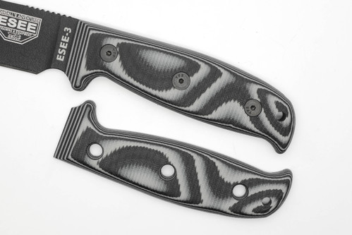 TKC: EXTENDED G10 Handle for ESEE 3 - Midnite Tiger, 2X2 TKC: EXTENDED G10 Handle for ESEE 3 - Midnite Tiger, 2X2
