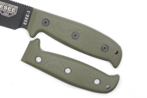 TKC: EXTENDED G10 Handle for ESEE 3 - Ranger Green TKC: EXTENDED G10 Handle for ESEE 3 - Ranger Green