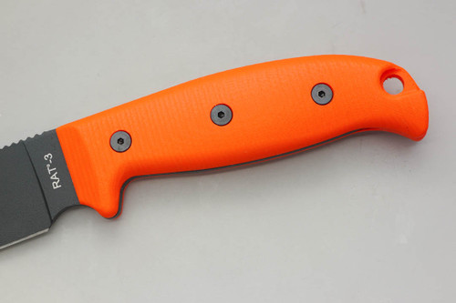 TKC: EXTENDED G10 Handle for Ontario RAT-3 - Blaze Orange TKC: EXTENDED G10 Handle for Ontario RAT-3 - Blaze Orange