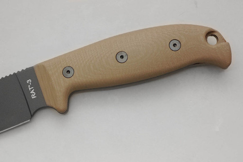 TKC: EXTENDED G10 Handle for Ontario RAT-3 - Earth Brown TKC: EXTENDED G10 Handle for Ontario RAT-3 - Earth Brown