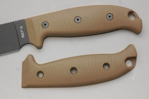 TKC: EXTENDED G10 Handle for Ontario RAT-3 - Earth Brown TKC: EXTENDED G10 Handle for Ontario RAT-3 - Earth Brown