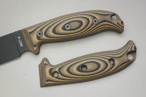 TKC: EXTENDED G10 Handle for Ontario RAT-3 - Earth Camo TKC: EXTENDED G10 Handle for Ontario RAT-3 - Earth Camo