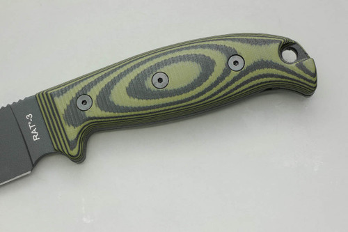 TKC: EXTENDED G10 Handle for Ontario RAT-3 - Green & Black TKC: EXTENDED G10 Handle for Ontario RAT-3 - Green & Black