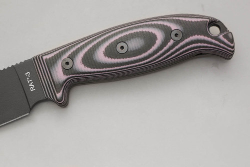 TKC: EXTENDED G10 Handle for Ontario RAT-3 - Lavender & Black