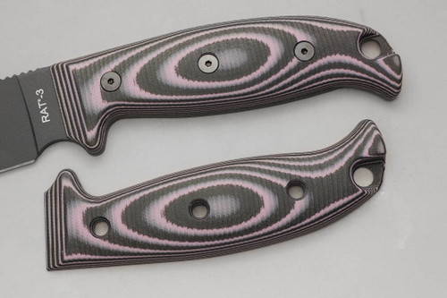 TKC: EXTENDED G10 Handle for Ontario RAT-3 - Lavender & Black