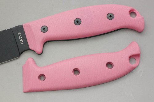 TKC: EXTENDED G10 Handle for Ontario RAT-3 - Pink TKC: EXTENDED G10 Handle for Ontario RAT-3 - Pink