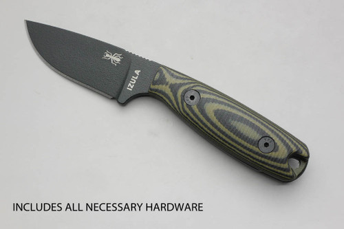 TKC: G10 EXTENDED Handle for ESEE IZULA - Green & Black TKC: G10 EXTENDED Handle for ESEE IZULA - Green & Black