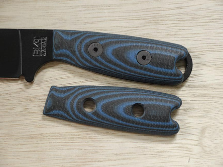 TKC: G10 Handle for Becker BK14, 24 - Blue & Black, 2X2 TKC: G10 Handle for Becker BK14, 24 - Blue & Black, 2X2