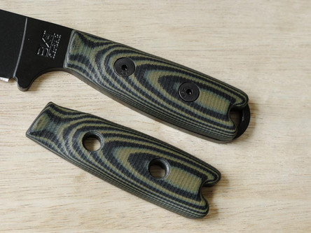 TKC: G10 Handle for Becker BK14, 24 - Green & Black, 2X2 TKC: G10 Handle for Becker BK14, 24 - Green & Black, 2X2