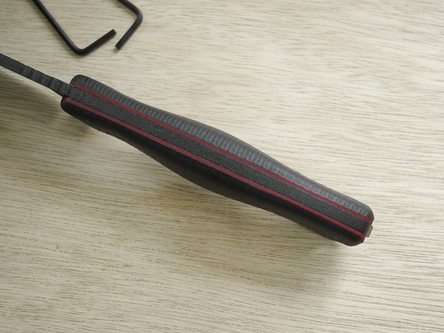 TKC: G10 Handle for Becker BK15, 16, 17, 18 - Black w/ Red Liner