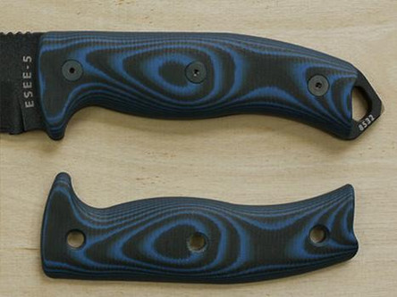 TKC G10 Handle for ESEE 5/6 - Blue & Black, 2X2 TKC G10 Handle for ESEE 5/6 - Blue & Black, 2X2