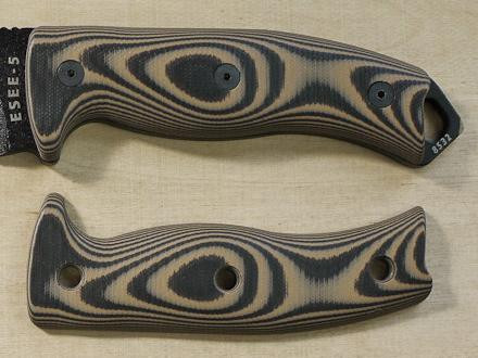 TKC G10 Handle for ESEE 5/6 - Brown & Black, 2X2