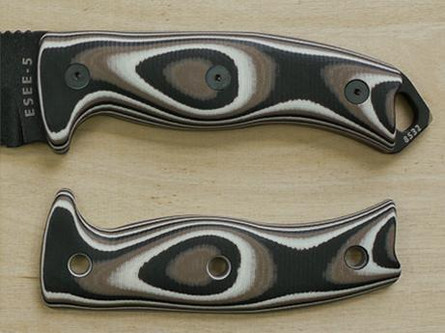 TKC G10 Handle for AK 5.5/6.5/8 and ESEE 5/6 - Blue & Black, 2X2