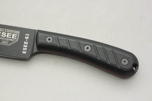 TKC: G10 Handle for ESEE 6HM - Black w/ Red Liner TKC: G10 Handle for ESEE 6HM - Black w/ Red Liner
