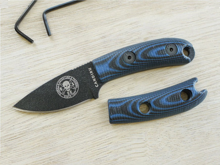 TKC: G10 Handle for ESEE Candiru - Blue & Black, 2X2 TKC: G10 Handle for ESEE Candiru - Blue & Black, 2X2