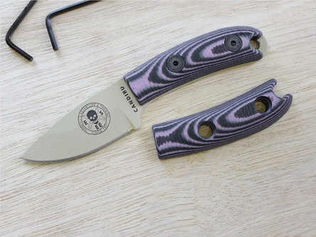 TKC: G10 Handle for ESEE Candiru - Lavender & Black TKC: G10 Handle for ESEE Candiru - Lavender & Black