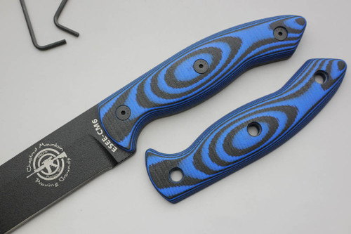 TKC: G10 Handle for ESEE CM6 - Blue & Black, 2X2 TKC: G10 Handle for ESEE CM6 - Blue & Black, 2X2