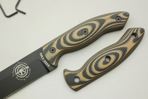 TKC: G10 Handle for ESEE CM6 - Brown & Black, 2X2 TKC: G10 Handle for ESEE CM6 - Brown & Black, 2X2
