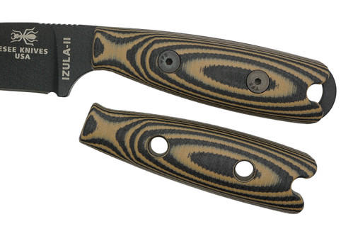 TKC: G10 Handle for ESEE Izula 2 - Brown & Black, 2X2 TKC: G10 Handle for ESEE Izula 2 - Brown & Black, 2X2