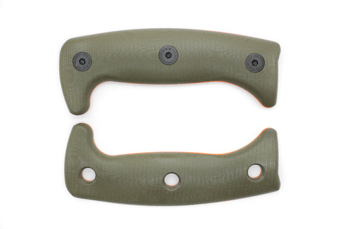TKC: G10 Handle for ESEE Junglas I/II & Cleaver - Ranger Green w/ Orange Liner TKC: G10 Handle for ESEE Junglas I/II & Cleaver - Ranger Green w/ Orange Liner