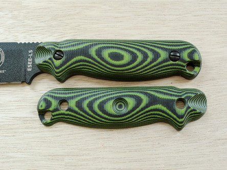 TKC: G10 Handle for ESEE Laser Strike - Neon Green & Black TKC: G10 Handle for ESEE Laser Strike - Neon Green & Black