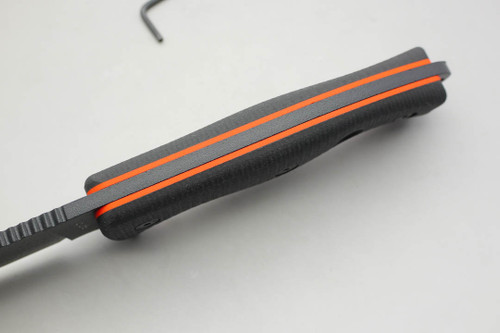 TKC: G10 Handle for Ontario RAT-5 /  RAT-6 / RAT-7 - Black w/ Orange Liner TKC: G10 Handle for Ontario RAT-5 /  RAT-6 / RAT-7 - Black w/ Orange Liner