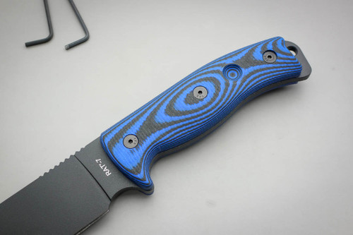 TKC: G10 Handle for Ontario RAT-5 /  RAT-6 / RAT-7 - Blue & Black TKC: G10 Handle for Ontario RAT-5 /  RAT-6 / RAT-7 - Blue & Black