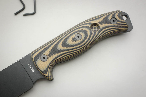 TKC: G10 Handle for Ontario RAT-5 /  RAT-6 / RAT-7 - Brown & Black