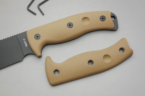 TKC: G10 Handle for Ontario RAT-5 /  RAT-6 / RAT-7 - Coyote Brown TKC: G10 Handle for Ontario RAT-5 /  RAT-6 / RAT-7 - Coyote Brown