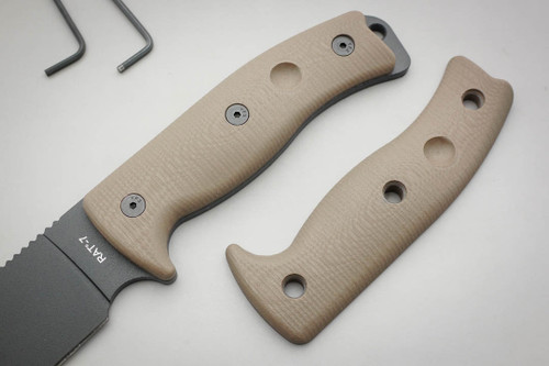 TKC: G10 Handle for Ontario RAT-5 /  RAT-6 / RAT-7 - Earth Brown TKC: G10 Handle for Ontario RAT-5 /  RAT-6 / RAT-7 - Earth Brown