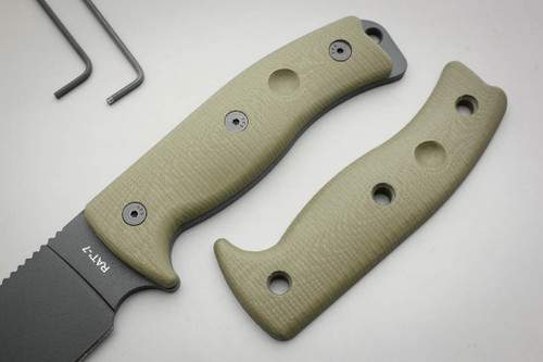 TKC: G10 Handle for Ontario RAT-5 /  RAT-6 / RAT-7 - Ranger Green