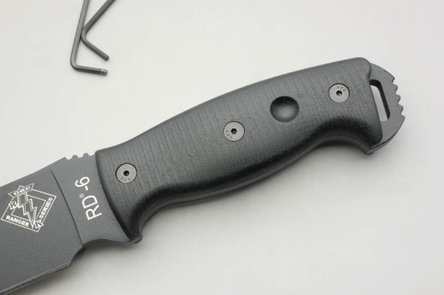 TKC: G10 Handle for Ontario RD & RBS 4, 6, 7, 9, Tanto, Hawk - Black