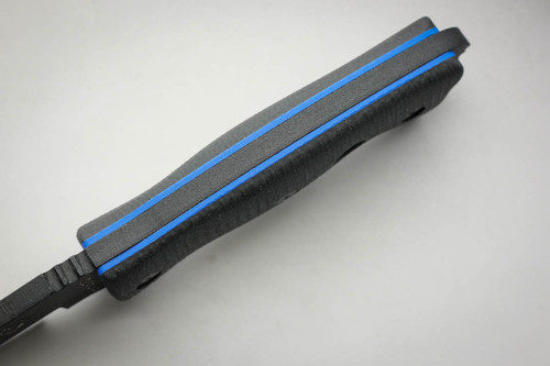 TKC: G10 Handle for Ontario RD & RBS 4, 6, 7, 9, Tanto, Hawk - Black w/ Blue Liner