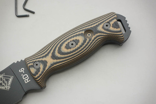 TKC: G10 Handle for Ontario RD & RBS 4, 6, 7, 9, Tanto, Hawk - Brown & Black TKC: G10 Handle for Ontario RD & RBS 4, 6, 7, 9, Tanto, Hawk - Brown & Black