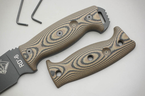 TKC: G10 Handle for Ontario RD & RBS 4, 6, 7, 9, Tanto, Hawk - Earth Camo