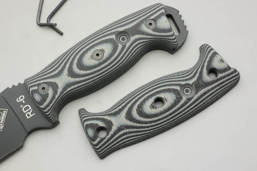 TKC: G10 Handle for Ontario RD & RBS 4, 6, 7, 9, Tanto, Hawk - Midnite Tiger, 2X2 TKC: G10 Handle for Ontario RD & RBS 4, 6, 7, 9, Tanto, Hawk - Midnite Tiger, 2X2