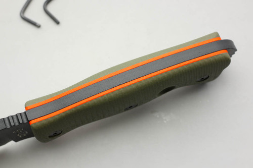 TKC: G10 Handle for Ontario RD & RBS 4, 6, 7, 9, Tanto, Hawk - Ranger Green w/ Orange Liner TKC: G10 Handle for Ontario RD & RBS 4, 6, 7, 9, Tanto, Hawk - Ranger Green w/ Orange Liner