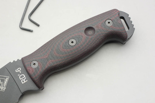 TKC: G10 Handle for Ontario RD & RBS 4, 6, 7, 9, Tanto, Hawk - Red & Black
