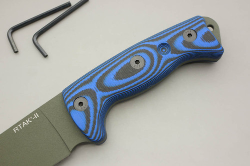 TKC: G10 Handle for Ontario RTAK II - Blue & Black TKC: G10 Handle for Ontario RTAK II - Blue & Black