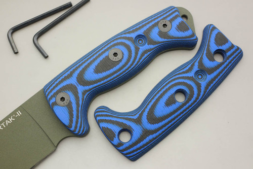 TKC: G10 Handle for Ontario RTAK II - Blue & Black TKC: G10 Handle for Ontario RTAK II - Blue & Black